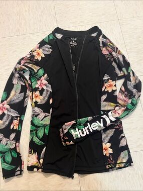 Hurley Floral Fitted Zip Up